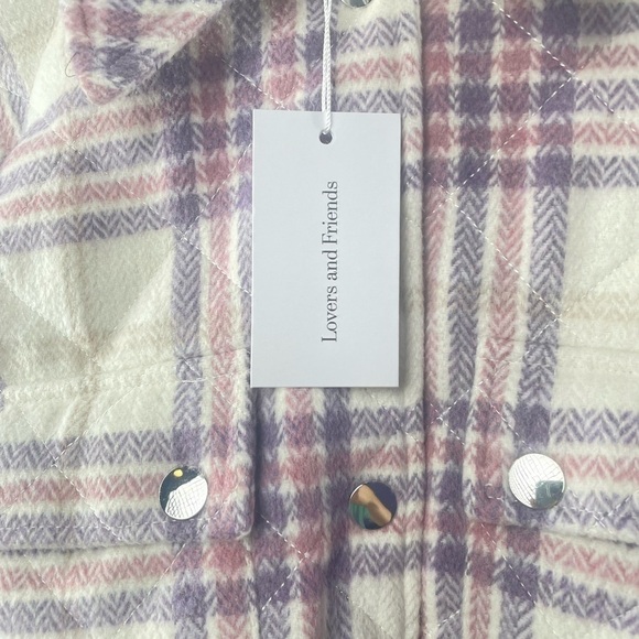 NWT Lovers and Friends Conlee Quilted Shacket in Pink & Purple Size Small - Picture 4 of 7